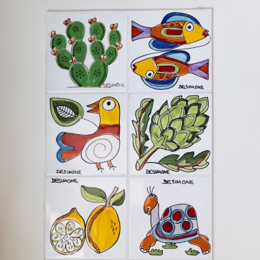 Ceramic Wall Tile Pricly Pear Folk PI297FC Ceramic Wall Tile Pricly Pear Folk PI297FC